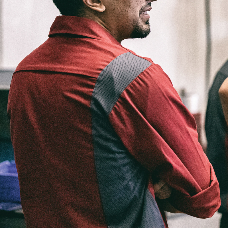 Men's Long Sleeve Performance Plus Shop Shirt with OilBlok Technology image number 3