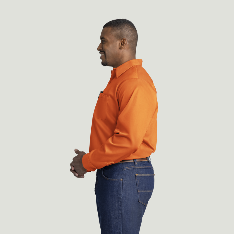 Men's Long Sleeve Wrinkle-Resistant Cotton Work Shirt image number 7