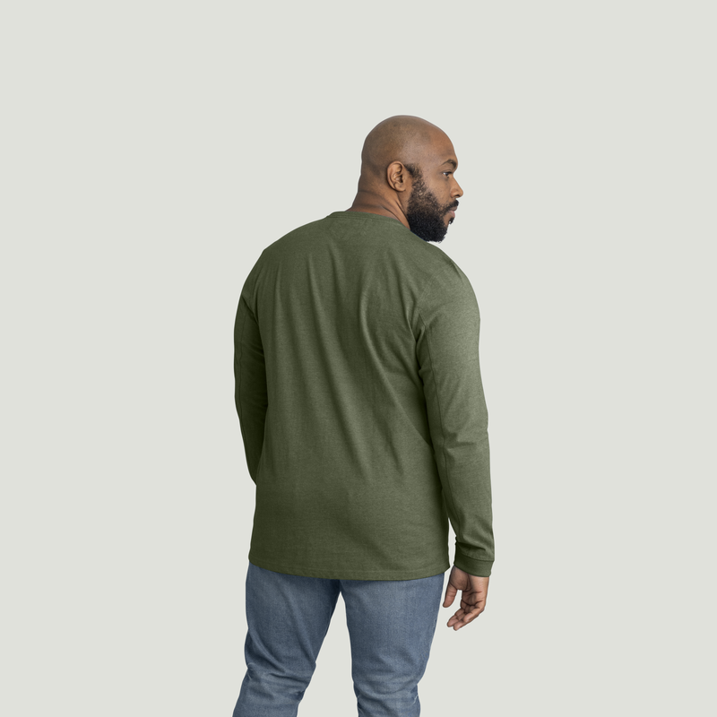 Men's Long Sleeve Slim Fit Cotton Pocket T-Shirt image number 6