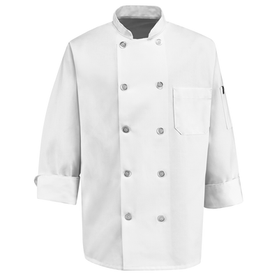 Ten Pearl Button Chef Coat