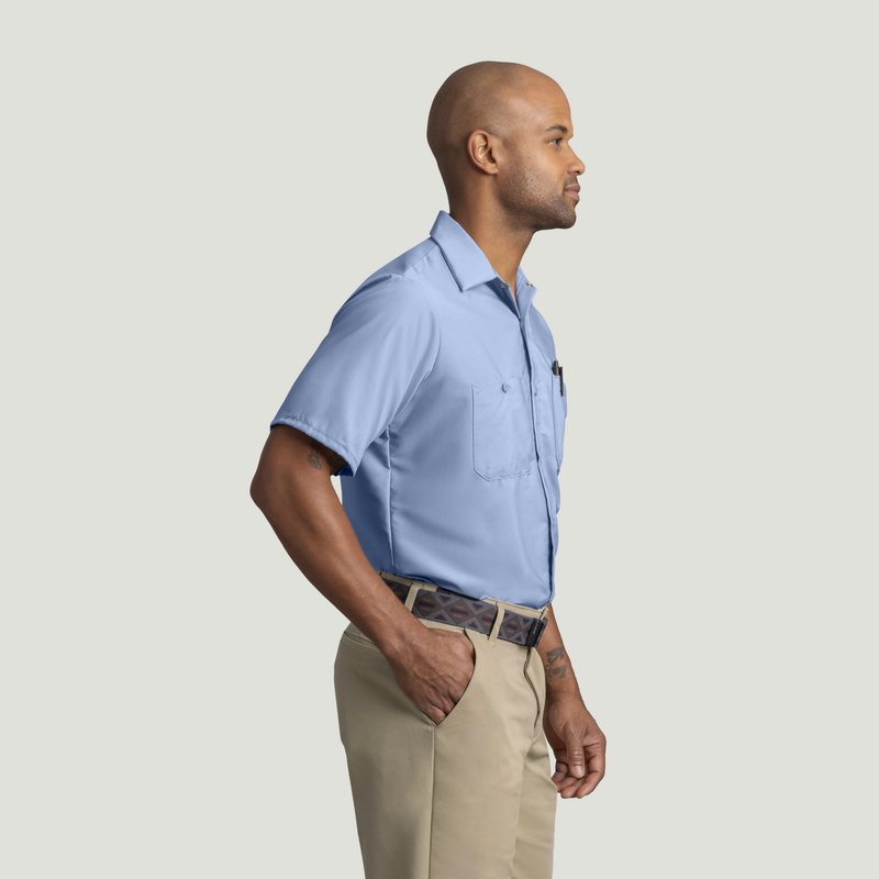 Men's Short Sleeve Industrial Work Shirt image number 4