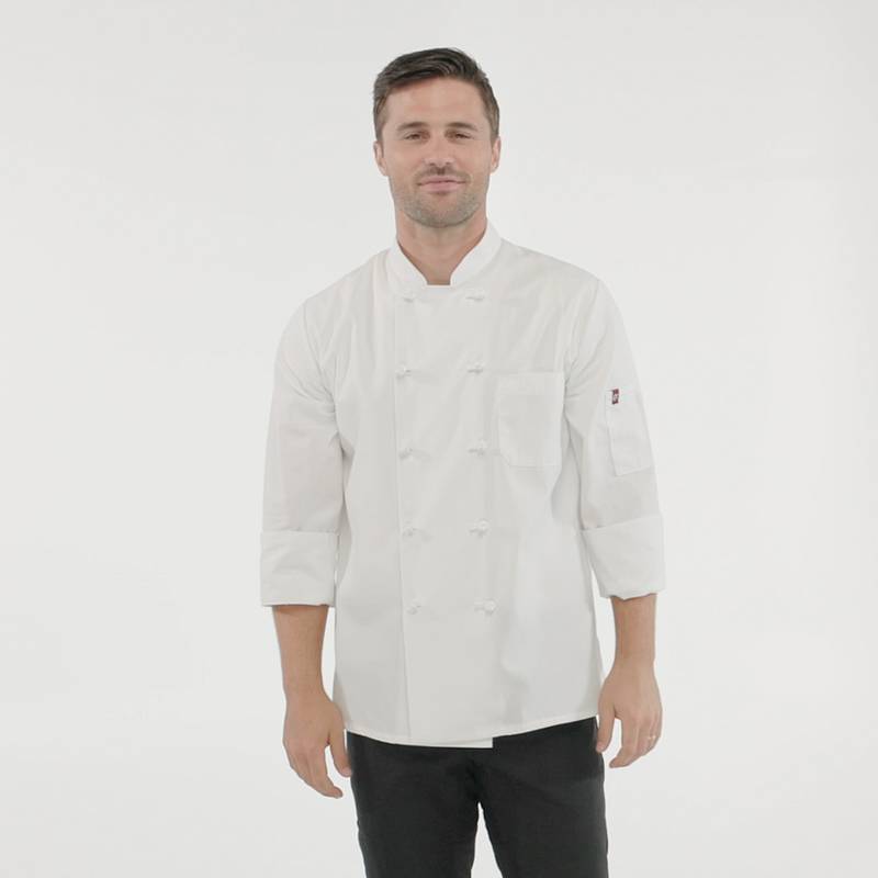 Men's Ten Knot Button Chef Coat with OilBlok + MIMIX&reg; image number 10