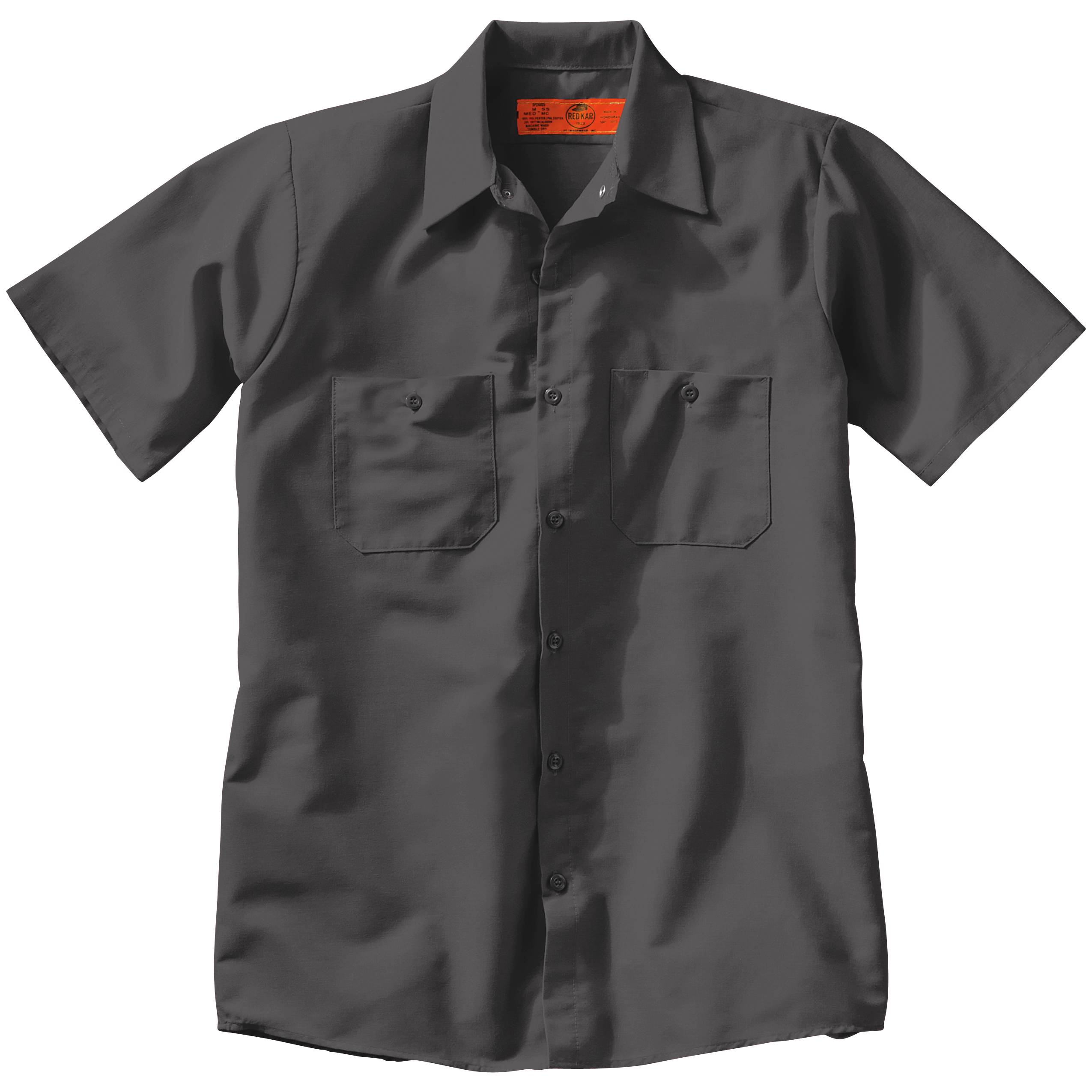 R62 NOS Red Kap Work Shirts Short Sleeve Dual Pockets Light Gray 
