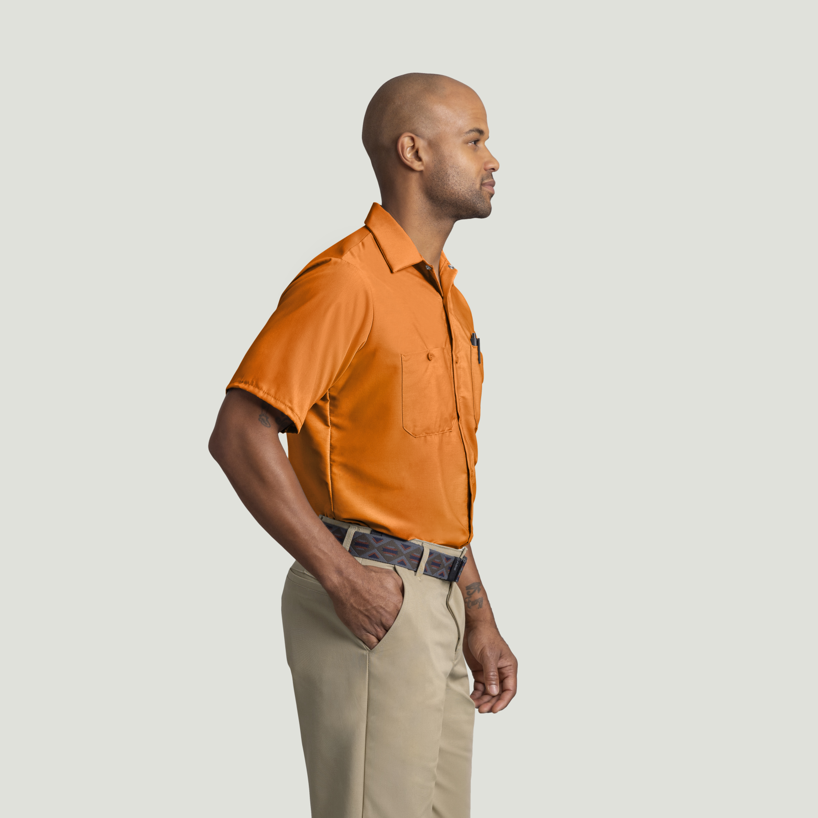 orange short sleeve dress shirt Western Field Shirt Short Sleeve