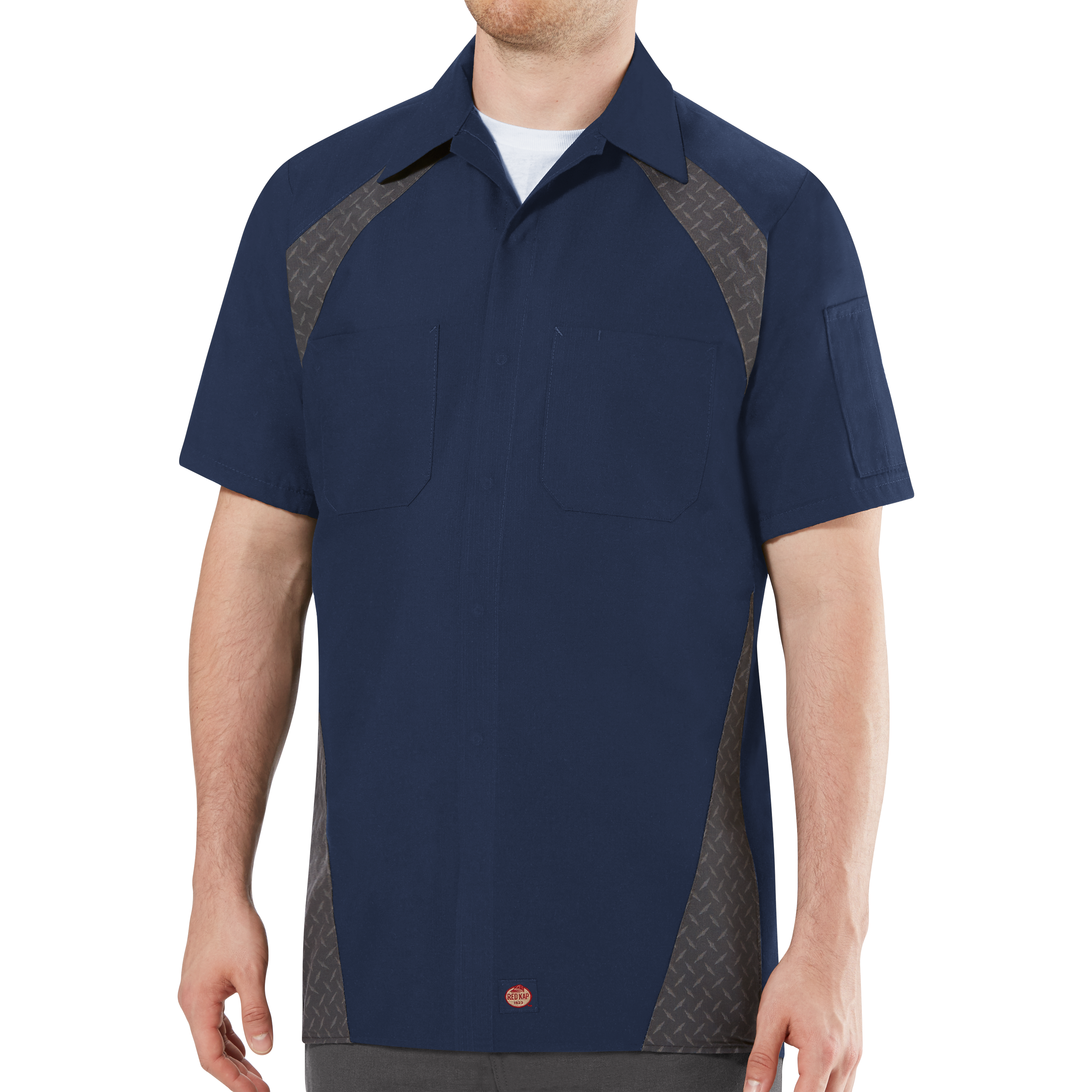 値下げ！ Embroidery Mesh Shirts Men's Short Sleeve Diamond Plate Shop Shirt | Red Kap®