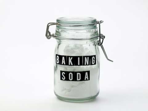 mason jar with baking soda