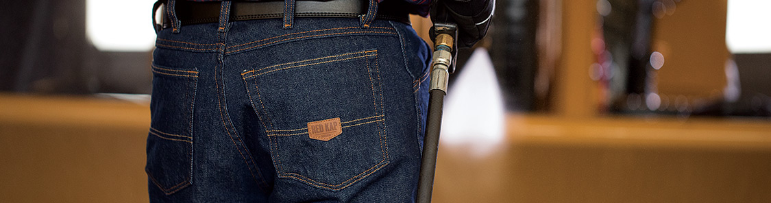 red kap denim jeans
